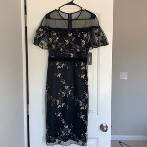 “LULUS” black midi dress